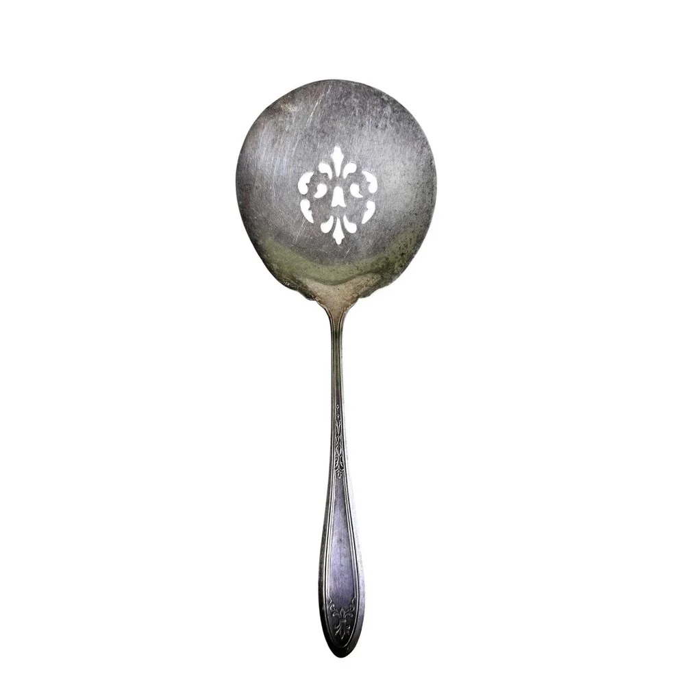 Antique Simeon L. & George H. Rogers Company Silverplate Server, Slotted Spoon
